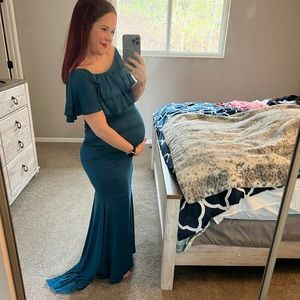 Pink Blush Maternity Mermaid Dress